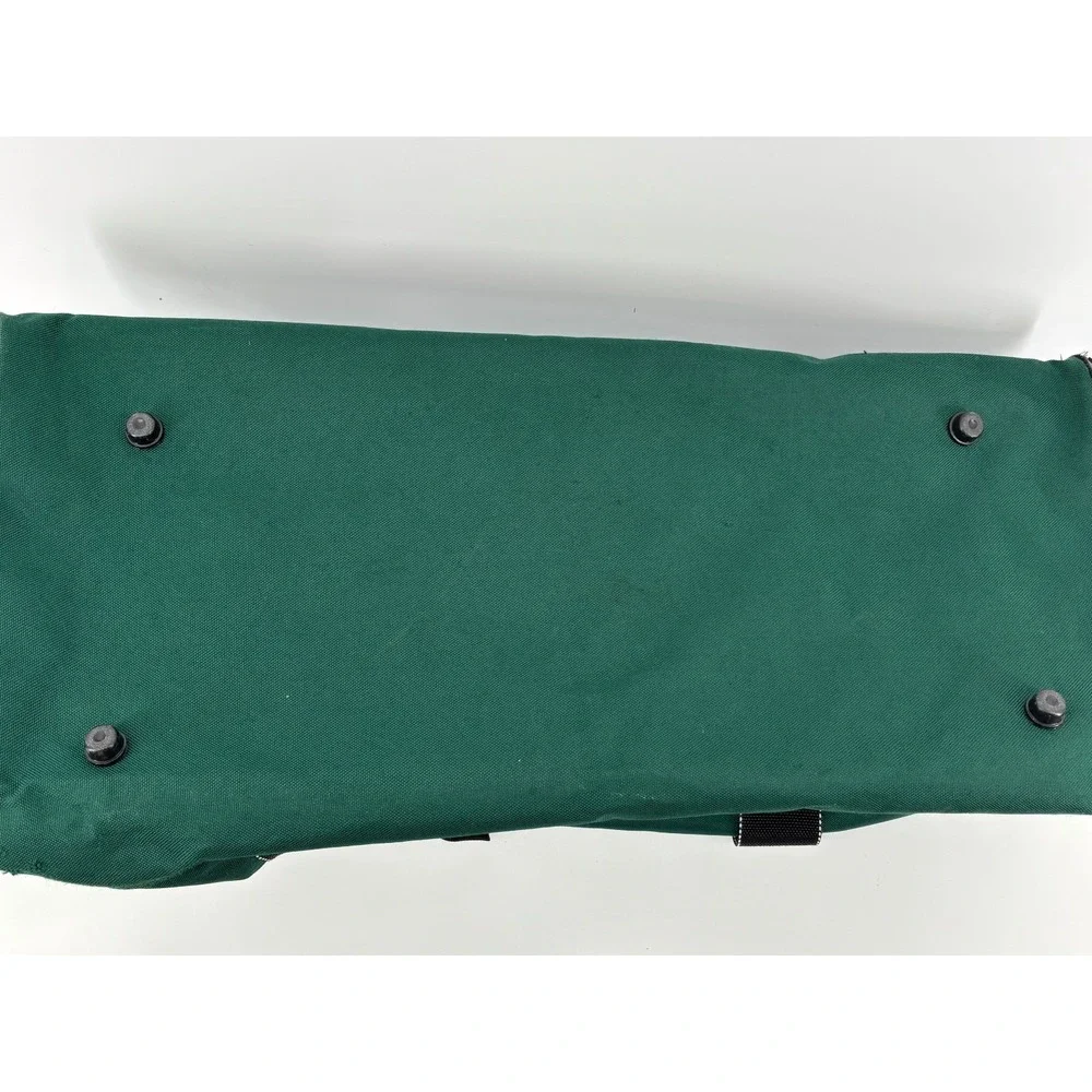 B.U.M. Equipment Duffel Bag Forest Green Black Canvas Vintage Travel Large